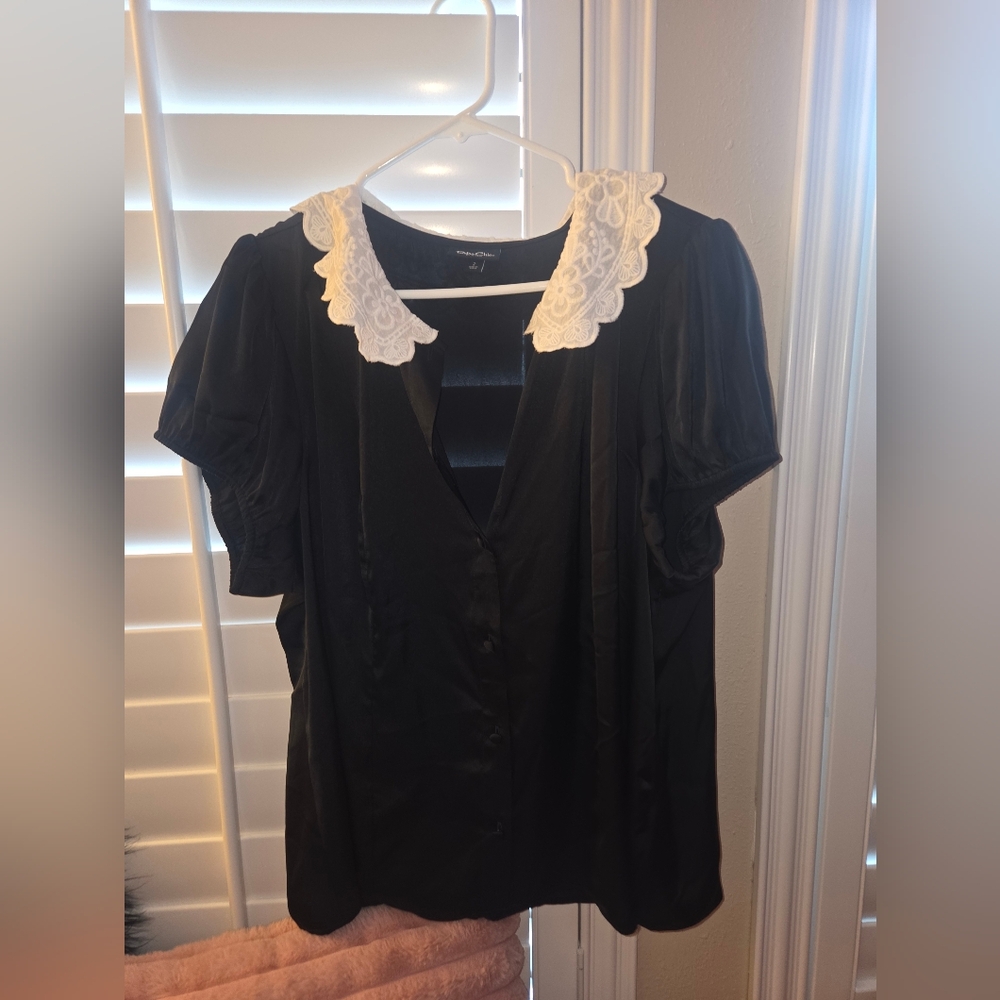 Torrid Retro Chic Black Dress with White Accents